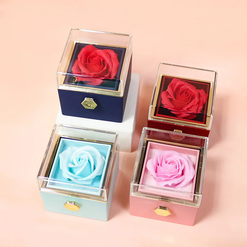 FOREVER LOVE Rotating Rose Gift Box | RAMODO JEWELRY